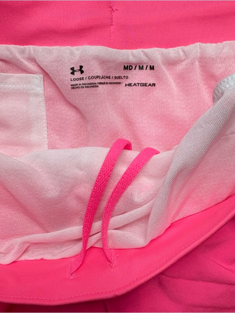 NWT Under Armour Pink Shock Fly-By 2.0 Running Shorts - Women's Medium - Picture 3 of 5